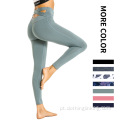 Mulheres de cintura alta Yoga Pants Cross Belt